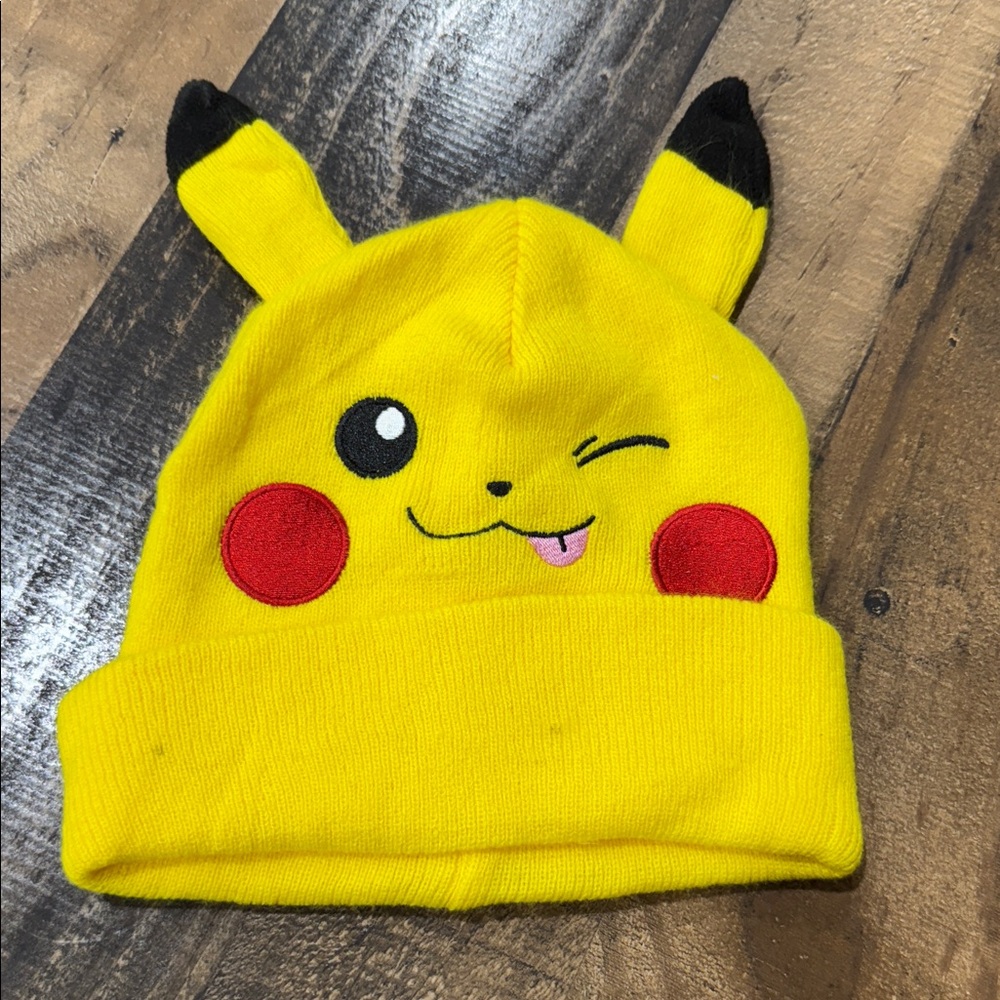 Yellow Pikachu Knit Beanie Pokémon